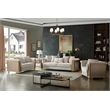 Chateau 3Pc Luxury Living Room Set with Gold Stainless Steel Legs in Cream