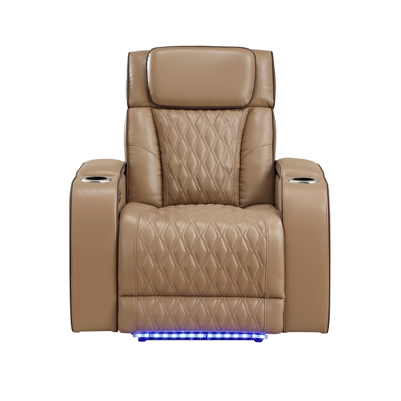 Fortuner Modern 3pc Power Reclining Living Room set (Sofa+Loveseat)  in Caramel