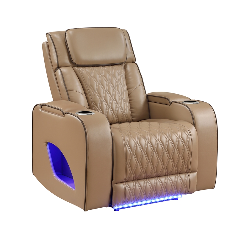Fortuner Modern 3pc Power Reclining Living Room set (Sofa+Loveseat)  in Caramel