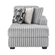 Snuggle Modern Polyester Sectional with Woven Upholstery in Gray