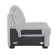 Snuggle Modern Polyester Sectional with Woven Upholstery in Gray