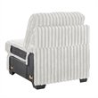 Snuggle Modern Polyester Sectional with Woven Upholstery in Cream