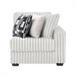 Snuggle Modern Polyester Sectional with Woven Upholstery in Cream