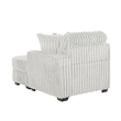 Snuggle Modern Polyester Sectional with Woven Upholstery in Cream