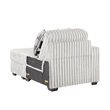 Snuggle Modern Polyester Sectional with Woven Upholstery in Cream