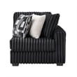 Snuggle Modern Polyester Sectional with Woven Upholstery in Black