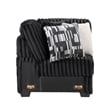 Snuggle Modern Polyester Sectional with Woven Upholstery in Black