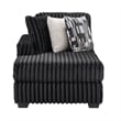 Snuggle Modern Polyester Sectional with Woven Upholstery in Black