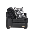 Snuggle Modern Polyester Sectional with Woven Upholstery in Black