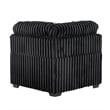 Snuggle Modern Polyester Sectional with Woven Upholstery in Black