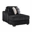 Snuggle Modern Polyester Sectional with Woven Upholstery in Black
