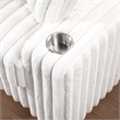 Puffy Modern Polyester Sectional with Woven Upholstery in Cream
