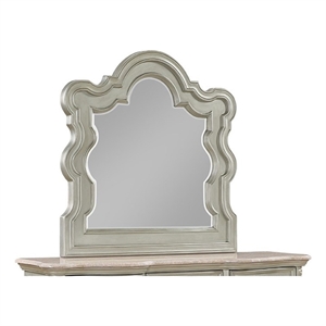 Bella Traditional Style Mirror Made with Wood in Champagne (No Dresser)