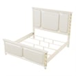 Cinderella Traditional Style Queen Upholstered Bed with LED and Gold Accents