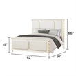 Cinderella Traditional Style 4 Pc King Bedroom Set with LED and Gold Accents
