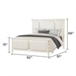 Cinderella King 5 Piece Wood Bedroom Set with LED Accents in White