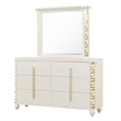 Cinderella King 5 Piece Wood Bedroom Set with LED Accents in White