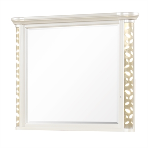 Cinderella Traditional Style Wood Mirror with LED Accents (Dresser not included)