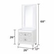 Abigale Modern Queen 4 Piece Wood Bedroom Set with LED Storage Bed in White