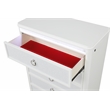 Abigale 5 Piece wood Bedroom Set LED Storage Bed and Nightstand in White