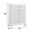 Abigale 4 Piece Wood Bedroom Set with LED Storage Bed in White