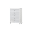 Abigale Queen 5 Piece Wood Bedroom Set with LED Storage Bed in White