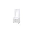 Abigale Queen 5 Piece Wood Bedroom Set with LED Storage Bed in White