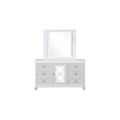 Abigale 6 Drawer Dresser LED Storage with Textured Drawer Fronts in White