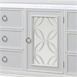 Abigale 6 Drawer Dresser LED Storage with Textured Drawer Fronts in White