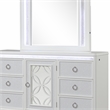 Abigale 6 Drawer Dresser LED Storage with Textured Drawer Fronts in White