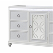 Abigale 6 Drawer Dresser LED Storage with Textured Drawer Fronts in White