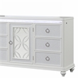 Abigale 6 Drawer Dresser LED Storage with Textured Drawer Fronts in White