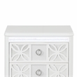 Abigale 2 Drawer Wood Nightstand with Overlay Design in White