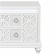 Abigale 2 Drawer Wood Nightstand with Overlay Design in White
