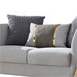 CONTESSA Modern 2 Piece Living Room Set in Gray with Gold Legs