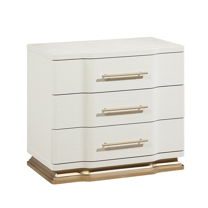 LEXINGTON 4 Piece Queen Modern Bedroom Set with Upholstered Bed in Beige