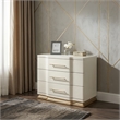 LEXINGTON 4 Piece Queen Modern Bedroom Set with Upholstered Bed in Beige