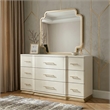 LEXINGTON 5 Piece King Luxury Bedroom Set with Upholstered Bed in Beige