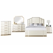 LEXINGTON 5 Piece King Luxury Bedroom Set with Upholstered Bed in Beige