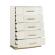 LEXINGTON Modern 5 Drawer Storage Chest in Beige