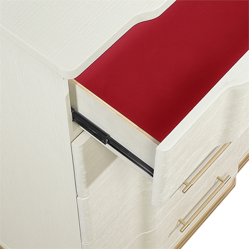 LEXINGTON Modern 5 Drawer Storage Chest in Beige