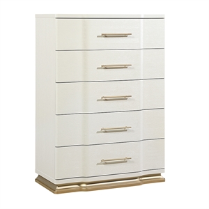 LEXINGTON Modern 5 Drawer Storage Chest in Beige