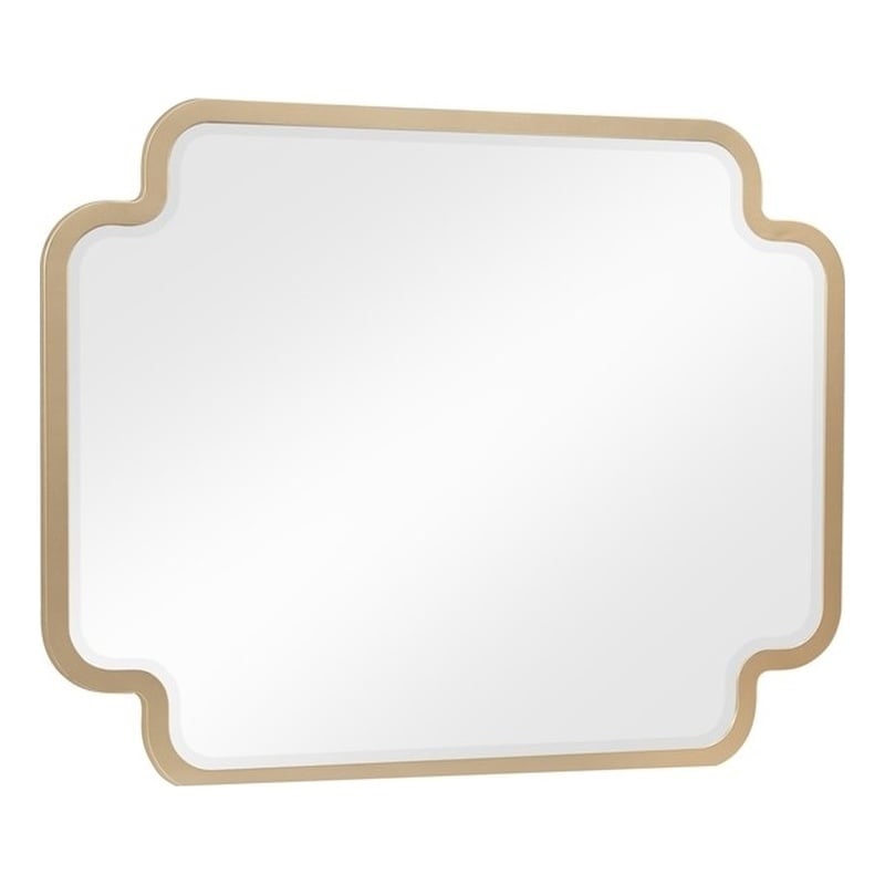 LEXINGTON Modern Framed Bedroom Mirror in Beige