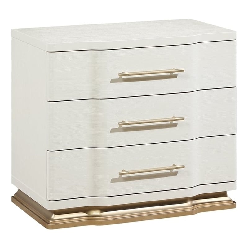 LEXINGTON Modern 2 Drawer Nightstand in Beige