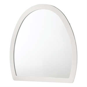 Giovanni Contemporary Arch Accent Mirror for Dresser in White