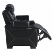 Galaxy Home Lexus Piece Power Reclining Set w Sofa Loveseat&Chair in Black