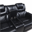 Galaxy Home Lexus Piece Power Reclining Set w Sofa Loveseat&Chair in Black
