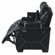 Galaxy Home Lexus Piece Power Reclining Room Set w Sofa&Loveseat in Black