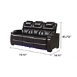 Galaxy Home Modern 2-Piece Power Reclining Sofa and Loveseat Set in Brown