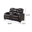 Galaxy Home Modern 2-Piece Power Reclining Sofa and Loveseat Set in Brown